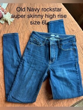 Old Navy Rockstar Super Skinny Jeans - Dark Blue Wash
